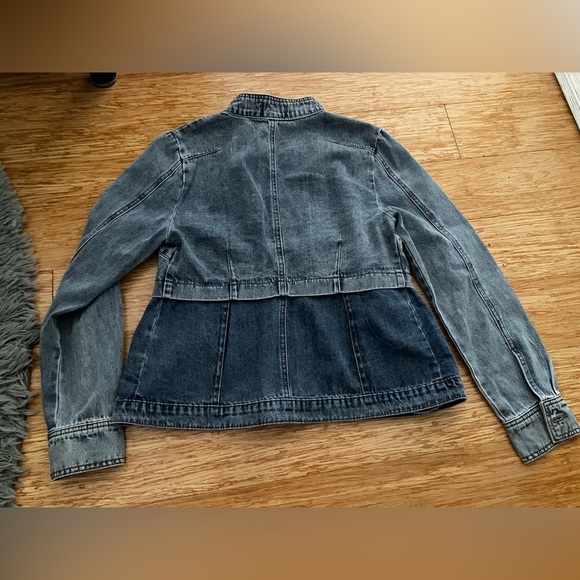 VICI layered two tone patchwork denim jacket - Picture 7 of 12